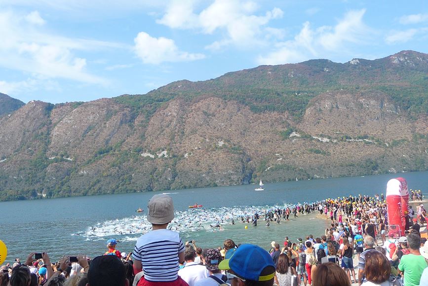Départ triathlon Aix-les-Bains 2016