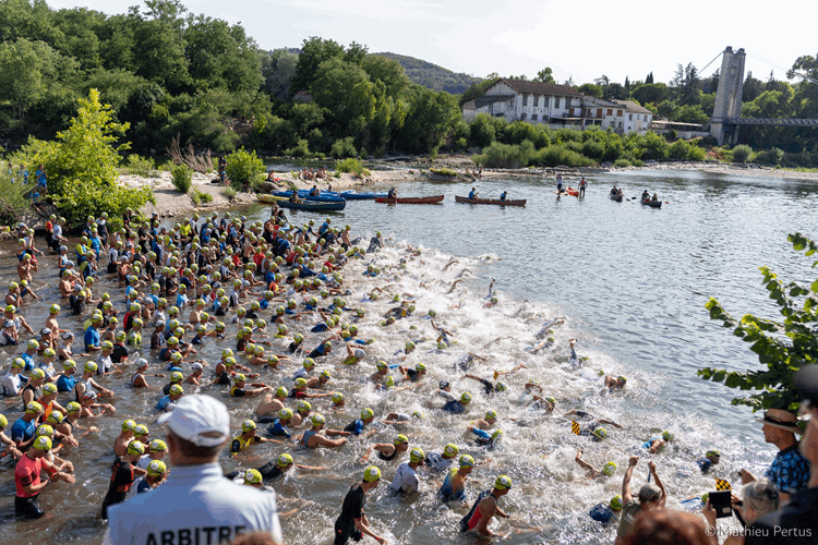 Départ triathlon Ardèche 2025