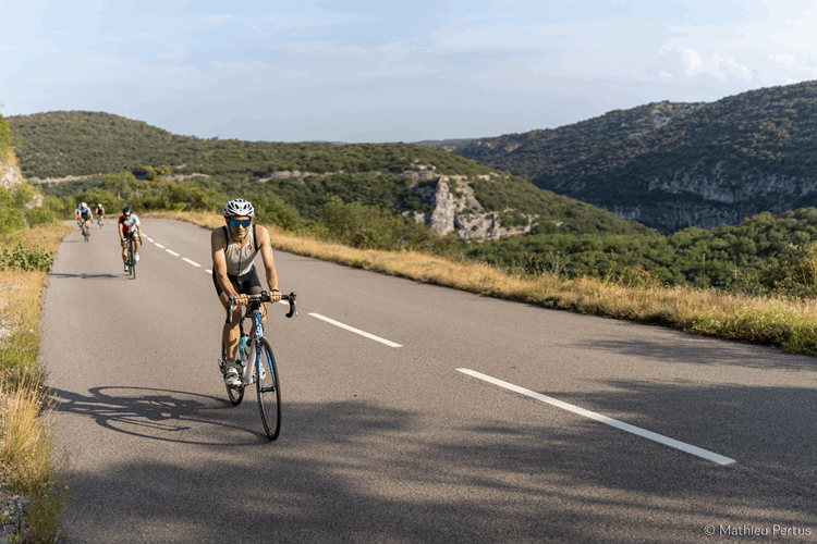Parcours vélo du triathlon des Gorges de l'Ardèche 2025