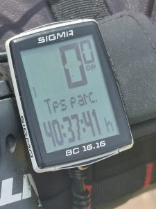 Compteur - durée de roulage route des Grandes Alpes