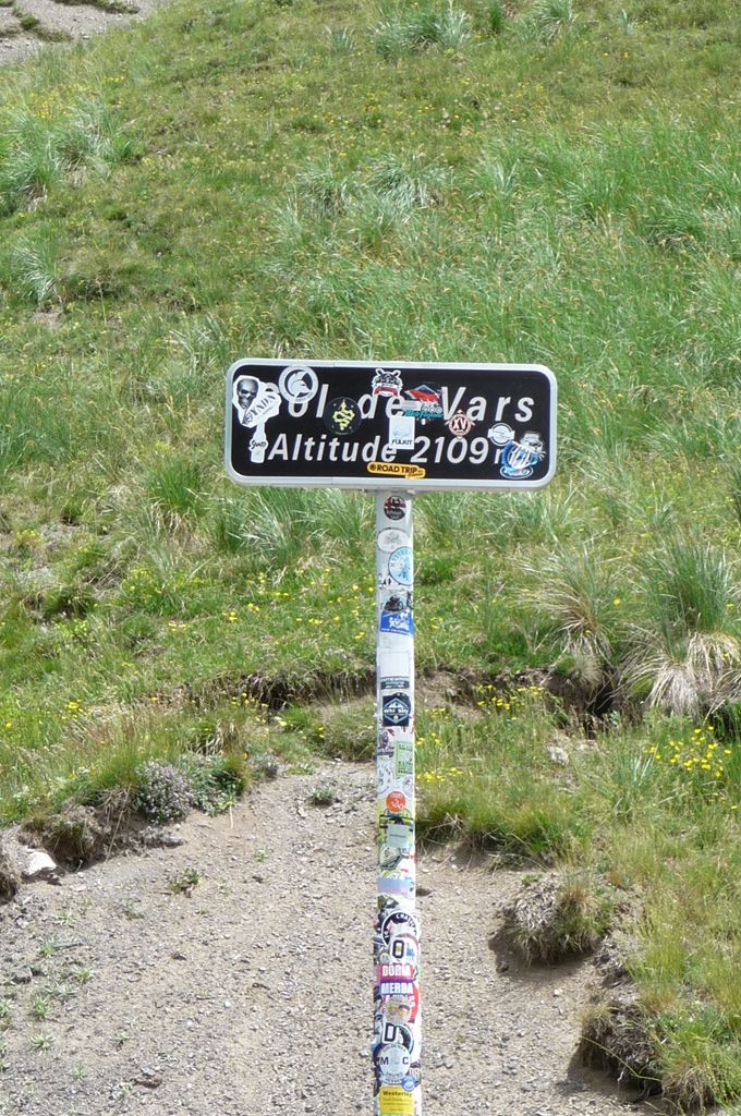 Panneau sommet du col de Vars